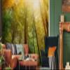 Muralo Non-Woven 3D Photo Wallpaper, Forest Sun Rays, Art Print - 300 x 210 cm view 3