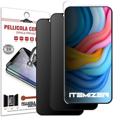 iTemizer 2-Pack Matte Ceramic Privacy Screen Protector for iPhone 14 Pro, 9H Anti-Spy Glass