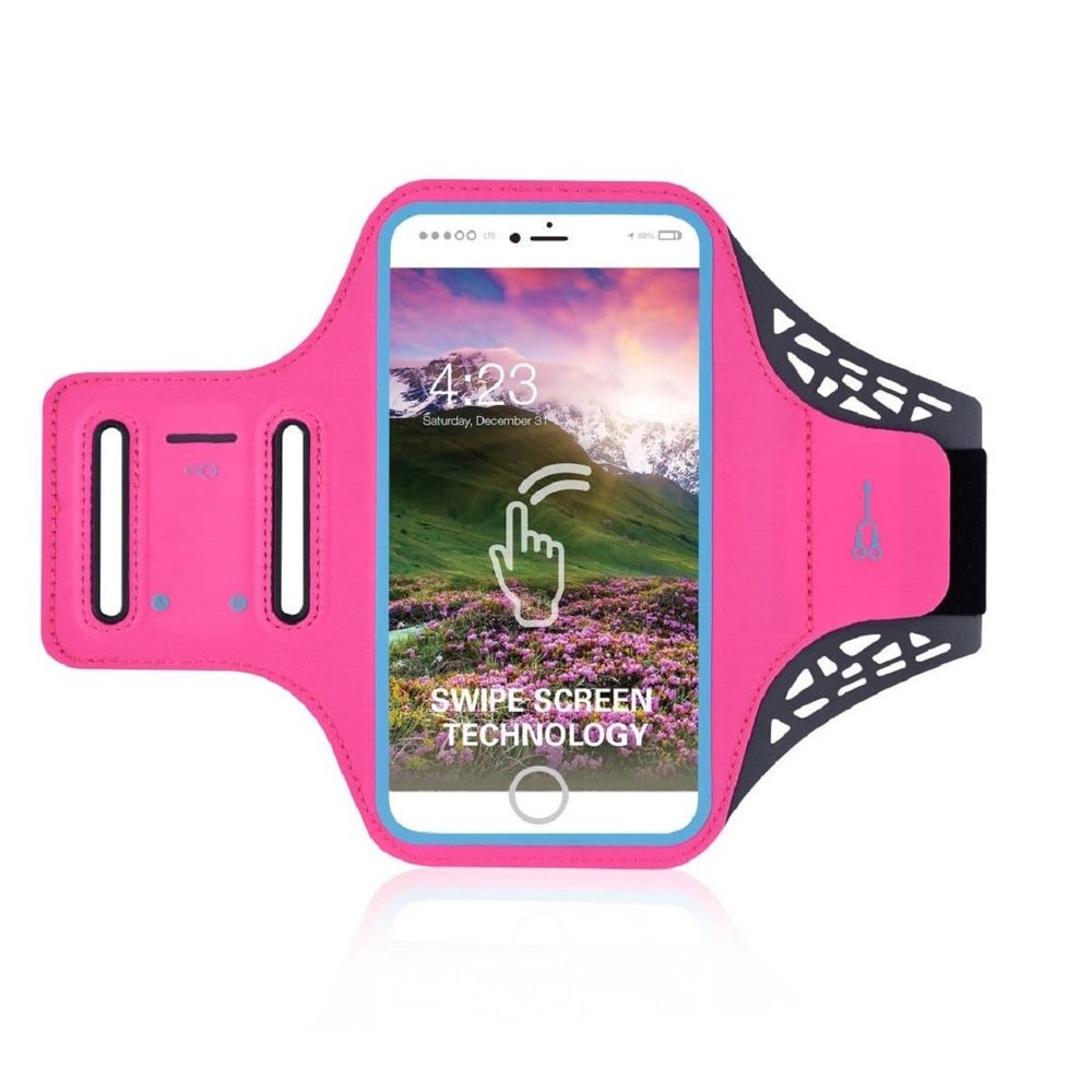 DFV mobile Professional Ultra-Thin Sports Armband for JVC J20 (2020) - Pink