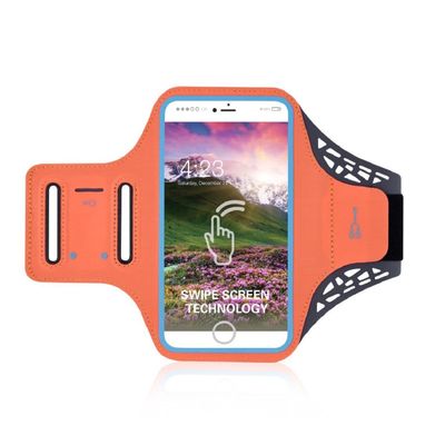 DFV mobile Ultra-Thin Sports Armband for Fujitsu Arrows We Jp A101Fc (B03) (2021), Orange