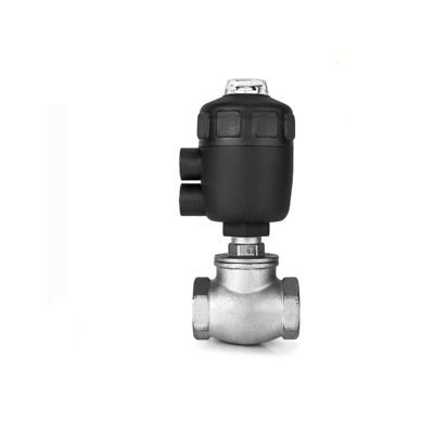 1/2" 3/4" 1" 1-1/4" 1-1/2" 2" Stainless Steel T-Type Pneumatic-Thread Ball Valve with PTFE Seal (Size: 1-1/4", Color: Double-Acting)