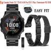 BCMCBV Metal Smart Strap for Garmin Fenix, 26/22/20 mm, Stainless Steel, Agate view 2