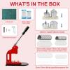 MK.Bear Button Maker Machine, 32 + 58 mm, DIY Button Press Kit with 200 Button Parts view 3