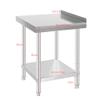 THINFAR Kitchen Work Table, Stainless Steel, Adjustable Feet, 61 x 61 x 90 cm view 2