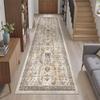 Madane Kitchen Runner, 5 x 17.8 cm, Rubber-Backed, Non-Slip, Vintage, Washable, Ultra-Thin (60 x 180 cm, Brown/Gold) view 3