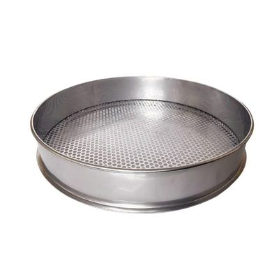 INTCHE Economical Round-Hole Test Sieve, Standard 304 Stainless Steel Test Sieve, 10 cm Diameter, 1–40 mm Aperture, 1 Piece (9.5 mm)
