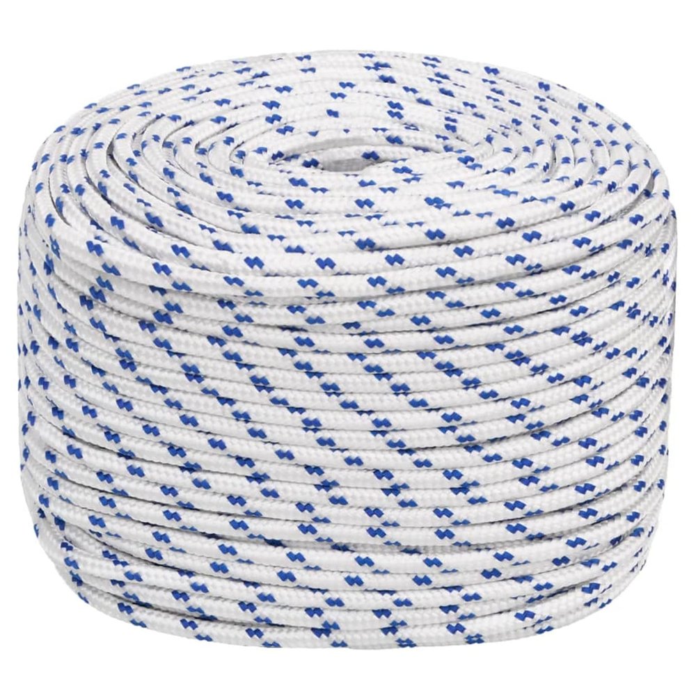 LAPOOH Boat Rope, White, 10 mm x 25 m, Polypropylene, Anchor Line, Fender Line, Mooring Line, Climbing Rope, Swing Rope, Throw Line, Floating Line