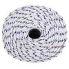 LAPOOH Boat Rope, White, 10 mm x 25 m, Polypropylene, Anchor Line, Fender Line, Mooring Line, Climbing Rope, Swing Rope, Throw Line, Floating Line view 2