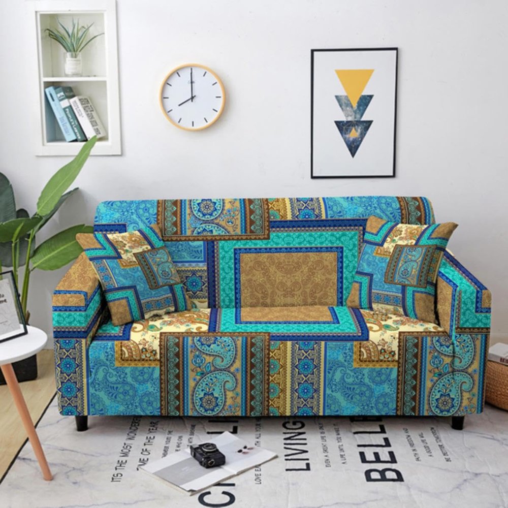 ESCATIC Elastic Sofa Slipcover for Living Room, L-Shaped Sectional, 1/2/3/4 Seats, 90–140 cm