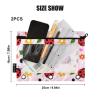 Mnsruu 2-Pack Binder Pouches, Cute Ladybug Pen Bags for Office and School view 3