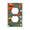 Poppy Flower Pattern Light Switch Panel, Duplex Outlet Wall Plate view 1