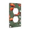 Poppy Flower Pattern Light Switch Panel, Duplex Outlet Wall Plate view 2