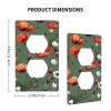 Poppy Flower Pattern Light Switch Panel, Duplex Outlet Wall Plate view 4