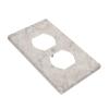 Rose Gold Marble-Style Printed Duplex Outlet Wall Plate view 3