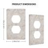 Rose Gold Marble-Style Printed Duplex Outlet Wall Plate view 4