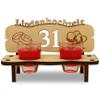 Urhome Wooden Wedding Shot Glass Bench with 2 Shot Glasses – 31st Anniversary view 3