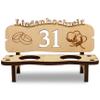 Urhome Wooden Wedding Shot Glass Bench with 2 Shot Glasses – 31st Anniversary view 4