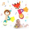 Venditer 2-Pack Baby Rattles, 0–12 Months, Fox and Elephant view 1