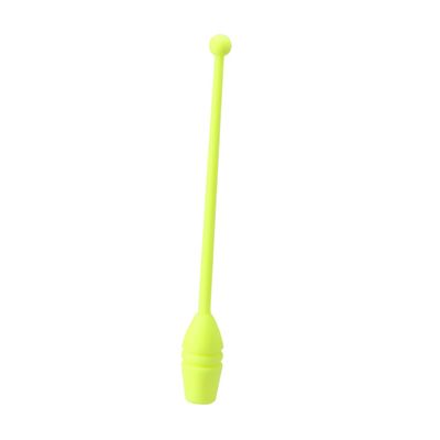 1 Pair of Yellow Rhythmic Gymnastics Sticks for Christmas Parties