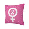 Breast Cancer Awareness Pink Ribbon October Decorative Pillow Cover, Double-Sided Design, 16 x 16 in view 2