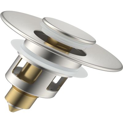 Hibbent Sink Stopper (25–46 mm), Brushed Nickel