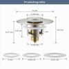 Hibbent Sink Stopper (25–46 mm), Brushed Nickel view 3