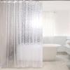 ANAZOZ Semi-Transparent PEVA Shower Curtain, Hexagon Pattern, 180 x 180 cm view 2