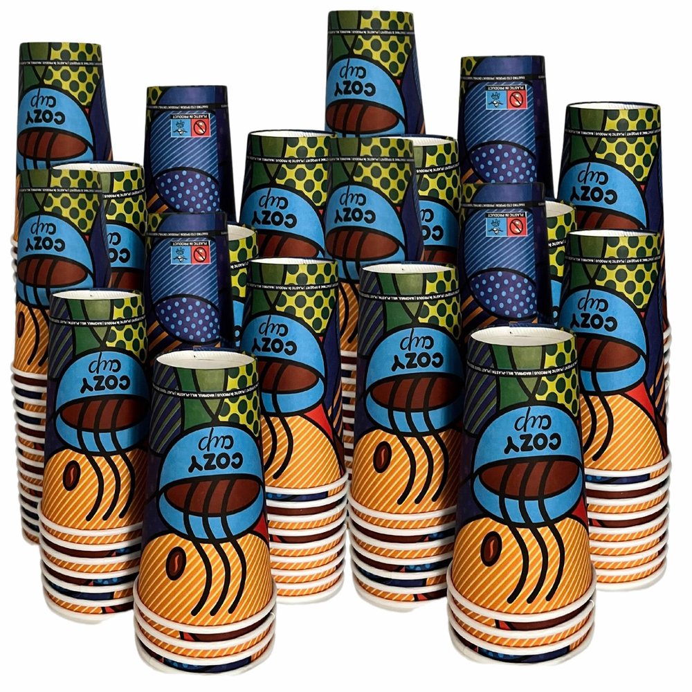 Intertan 200 Paper Coffee-to-Go Cups, 475 ml, COZY CUPS Design
