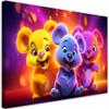 Feeby Koala Wall Art for Children, 30 x 20 cm, 1-Piece Neon AI Multicolor Canvas Print view 1