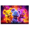 Feeby Koala Wall Art for Children, 30 x 20 cm, 1-Piece Neon AI Multicolor Canvas Print view 3