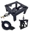 MAKA Cast-Iron Gas Cooker 45 x 45 cm, 4-Leg Burner for Heavy Pots view 1