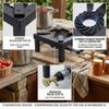 MAKA Cast-Iron Gas Cooker 45 x 45 cm, 4-Leg Burner for Heavy Pots view 3