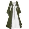 Women's Victorian Dress with Trumpet Sleeves, Renaissance Long Dress, Medieval Retro Vintage Ball Gown, High-Waisted Evening Dress for Halloween and Carnival view 1