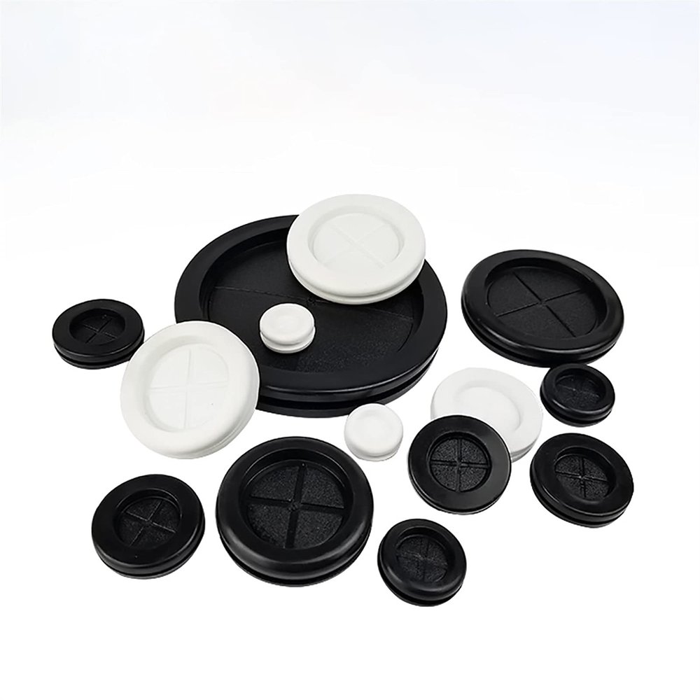 Rubber Blind Plugs, 1/2/5/10-Pack, 8–130 mm, Black, for Electrical Cabinets