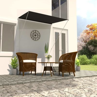 PURADAY Retractable Awning 150 x 150 cm, Anthracite, PA-Coated