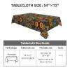 KIROJA Sugar Skulls Print Rectangular Tablecloth, Waterproof and Washable view 2