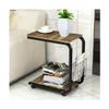 POCHY Overbed Table with Locking Casters and Storage Basket view 1
