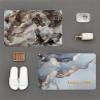 Non-Slip Diatomaceous Earth Bath Mat, Quick-Drying, Absorbent, Marbled view 2
