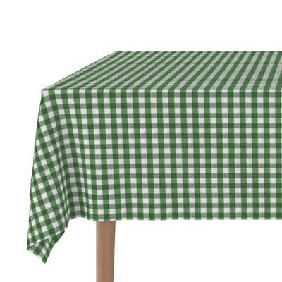 Martina Home Vichy Teflon-Coated Tablecloth, Botelle Green, 220 x 140 cm