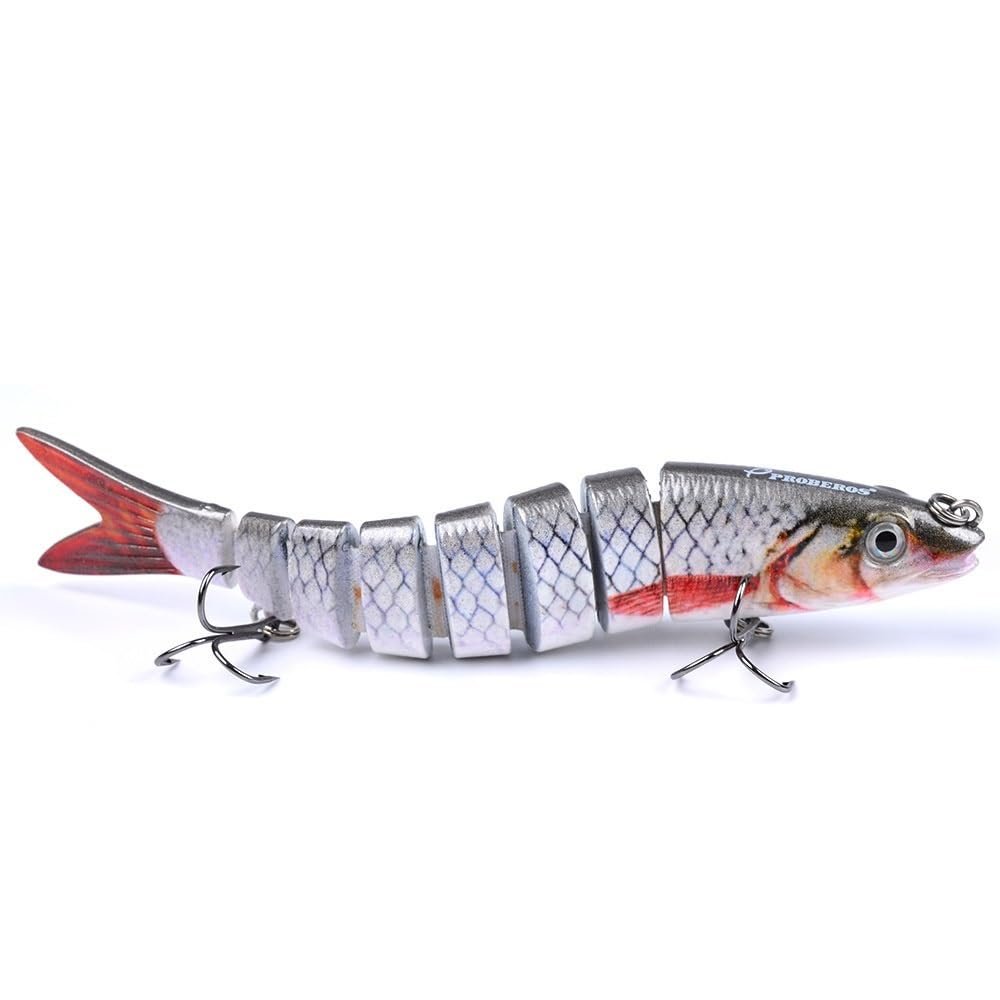 Comcapy 1-Piece Multi-Segment Minnow Fishing Lure, 13.5 cm, 19 g, Color F
