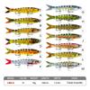 Comcapy 1-Piece Multi-Segment Minnow Fishing Lure, 13.5 cm, 19 g, Color F view 2