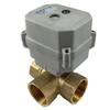 kezhai Dream 1-1/4" DC12-24V Motorized Ball Valve, DN32 Brass 3-Way Valve with Manual Override, CR703 view 1