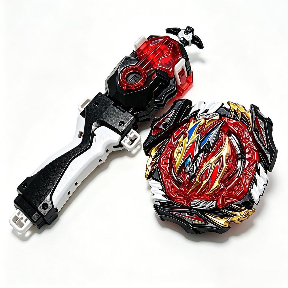 Bay Battle Spinning Top Booster B197 Divine Metal Toy Set with Launcher & Grip