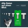 DIN 933 / ISO 4017 Hex Bolt M4 x 20 mm, Steel 8.8, Zinc-Plated, Full Thread (25 pcs.) view 3