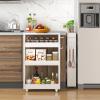 CHLORYARD 4-Tier Slim Rolling Storage Cart, 5-Inch Wide, White view 3