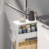 CHLORYARD 4-Tier Slim Rolling Storage Cart, 5-Inch Wide, White view 4