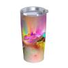 PEIXEN Colorful Aurora Stainless Steel Travel Tumbler with Straw, 590 ml view 2