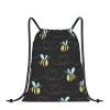 Ballroom Dance Drawstring Gym Sack, Waterproof Beach Bag, Bumble Bees, One Size, #1601 view 1