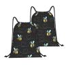 Ballroom Dance Drawstring Gym Sack, Waterproof Beach Bag, Bumble Bees, One Size, #1601 view 3