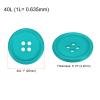 Sourcing Map 100 Blue Flat Round Sewing Buttons, 25 mm view 2